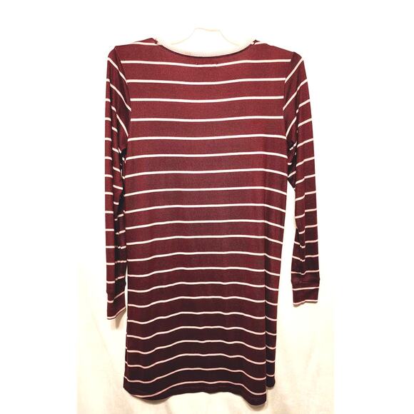 Sonoma Intimates Long Sleeve Striped Soft Sleep Shirt Pajama Top Size Medium - Picture 2 of 8